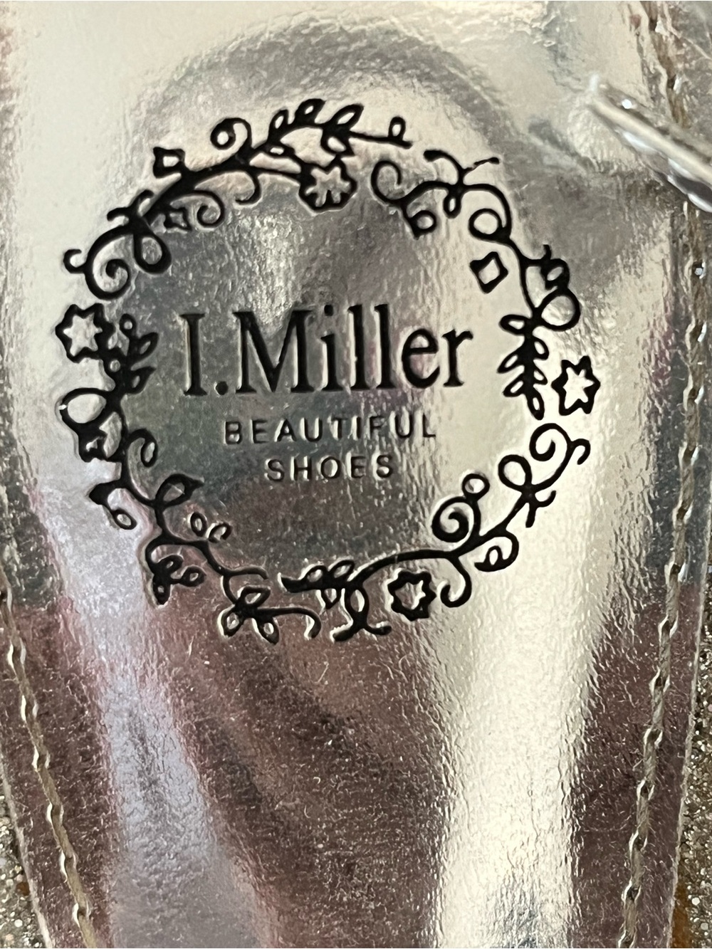 Silver Glitter Strappy High Heel Sandals Sz 6 - Picture 5 of 7